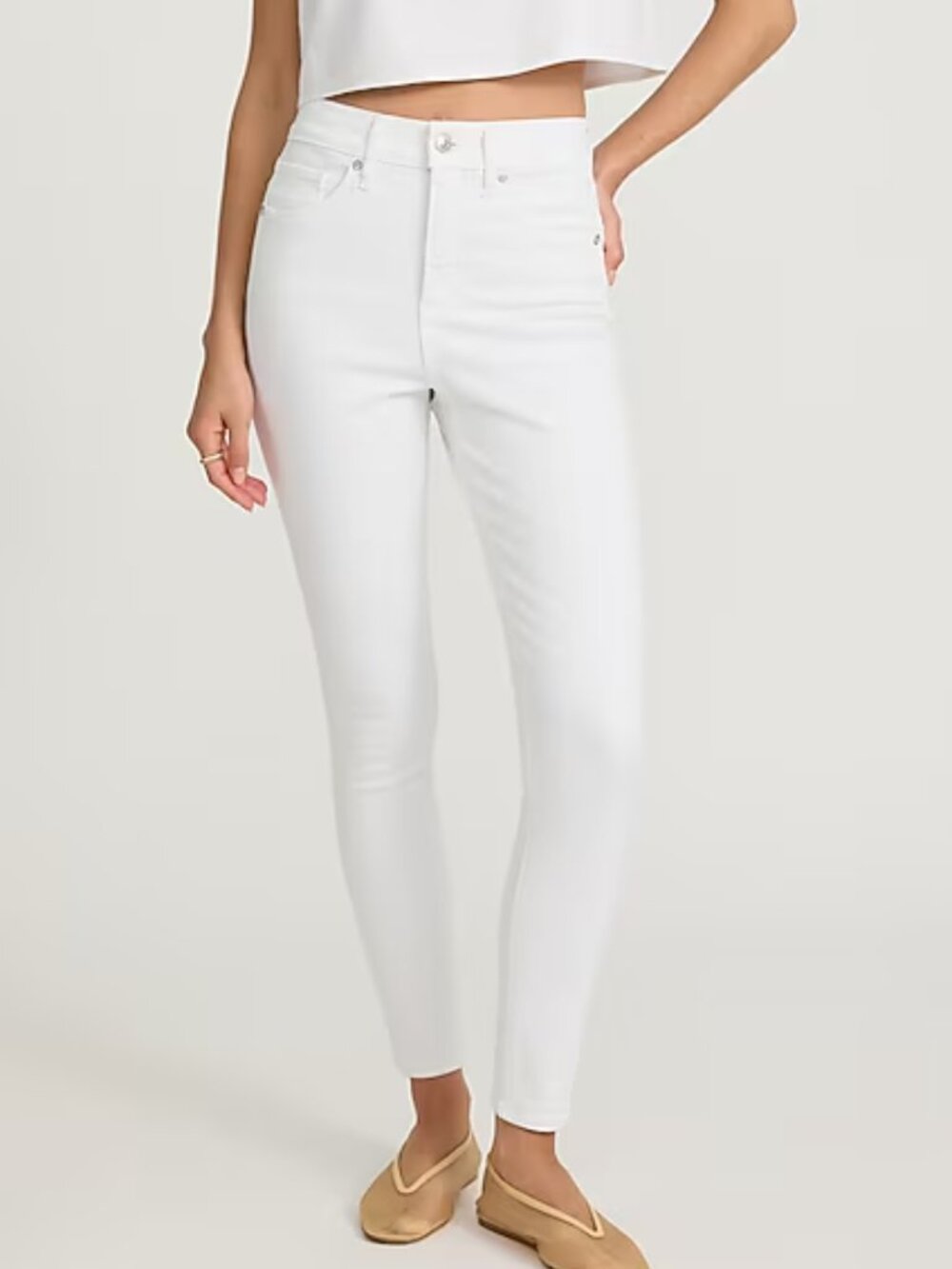 Express Perfect Curves Leggings High Rise White Denim Jeans 18R NWT